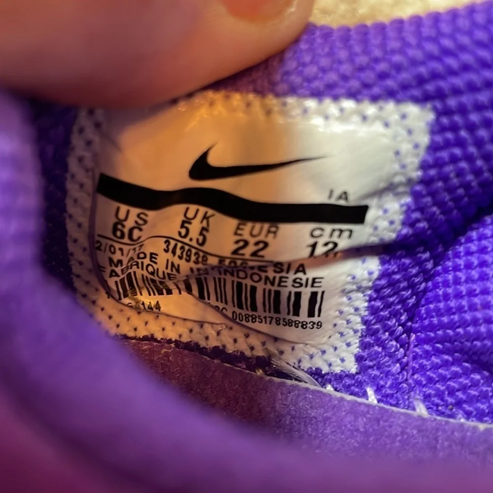Nike free 6C purple and tan slip on sneakers
